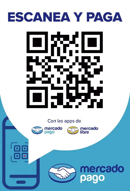 Escanea el QR con tu smartphone y paga con MercadoPago